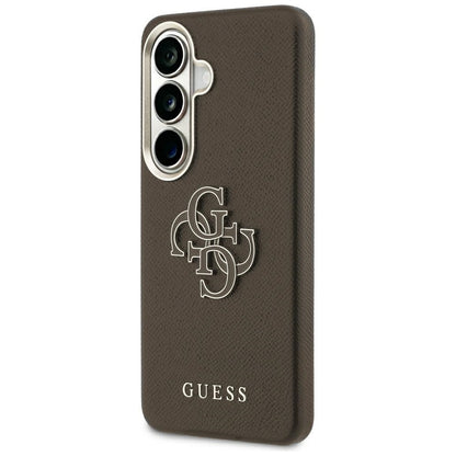 Case for Samsung Galaxy S26 S942, Guess, 4G Grained Big and Classic Logo, Brown