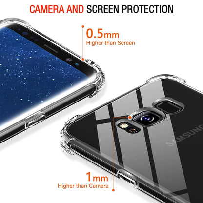 Case for Samsung Galaxy S8+ G955, Techsuit, Shockproof Clear, Transparent