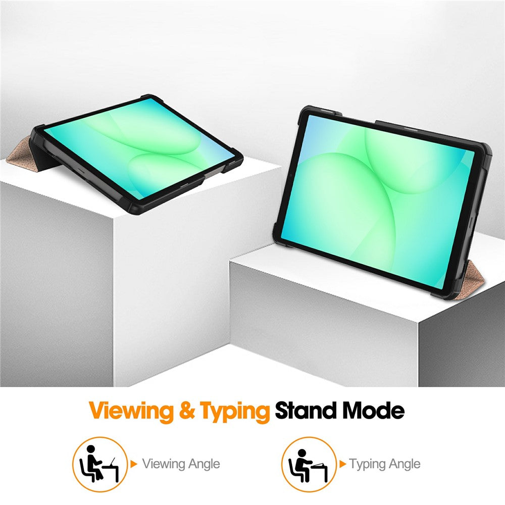 Case for Samsung Galaxy Tab A11 / Tab A9, Techsuit, FoldPro, Rose Gold