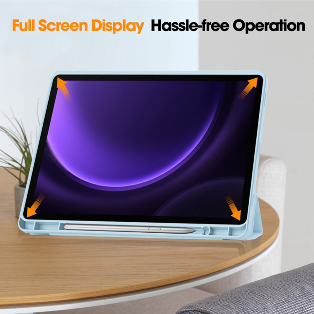 Case for Samsung Galaxy Tab S9 FE / Tab S9 / Tab S10 FE, Techsuit, Flex Trifold, Blue