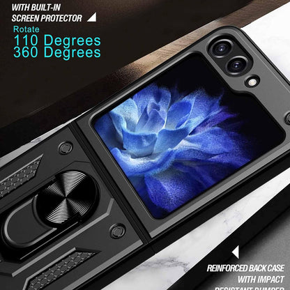 Case for Samsung Galaxy Z Flip7 FE F761 / Z Flip6 F741, Techsuit, CamShield, Black