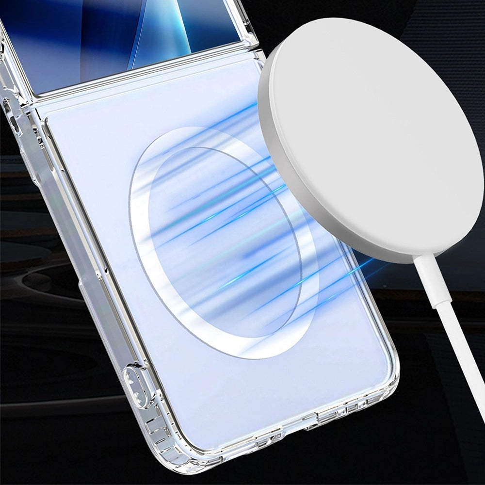 MagSafe Case for Samsung Galaxy Z Flip7 F766, 3MK, Armor MagCase, Transparent
