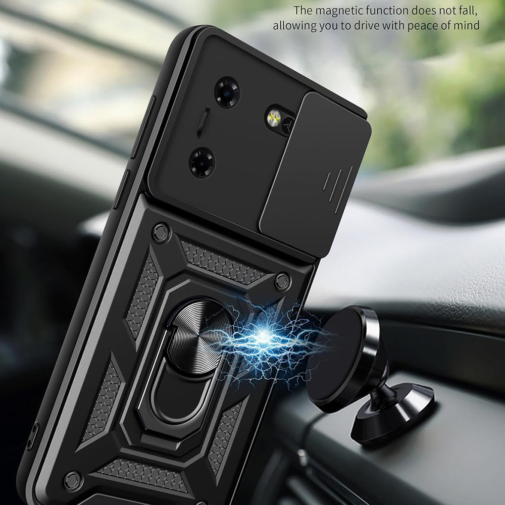 Case for Tecno Pova 5 Pro, Techsuit, CamShield, Black