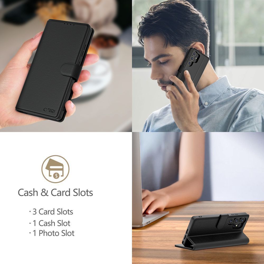 Case for Xiaomi Poco F8 Ultra, Tech-Protect, Wallet, Black