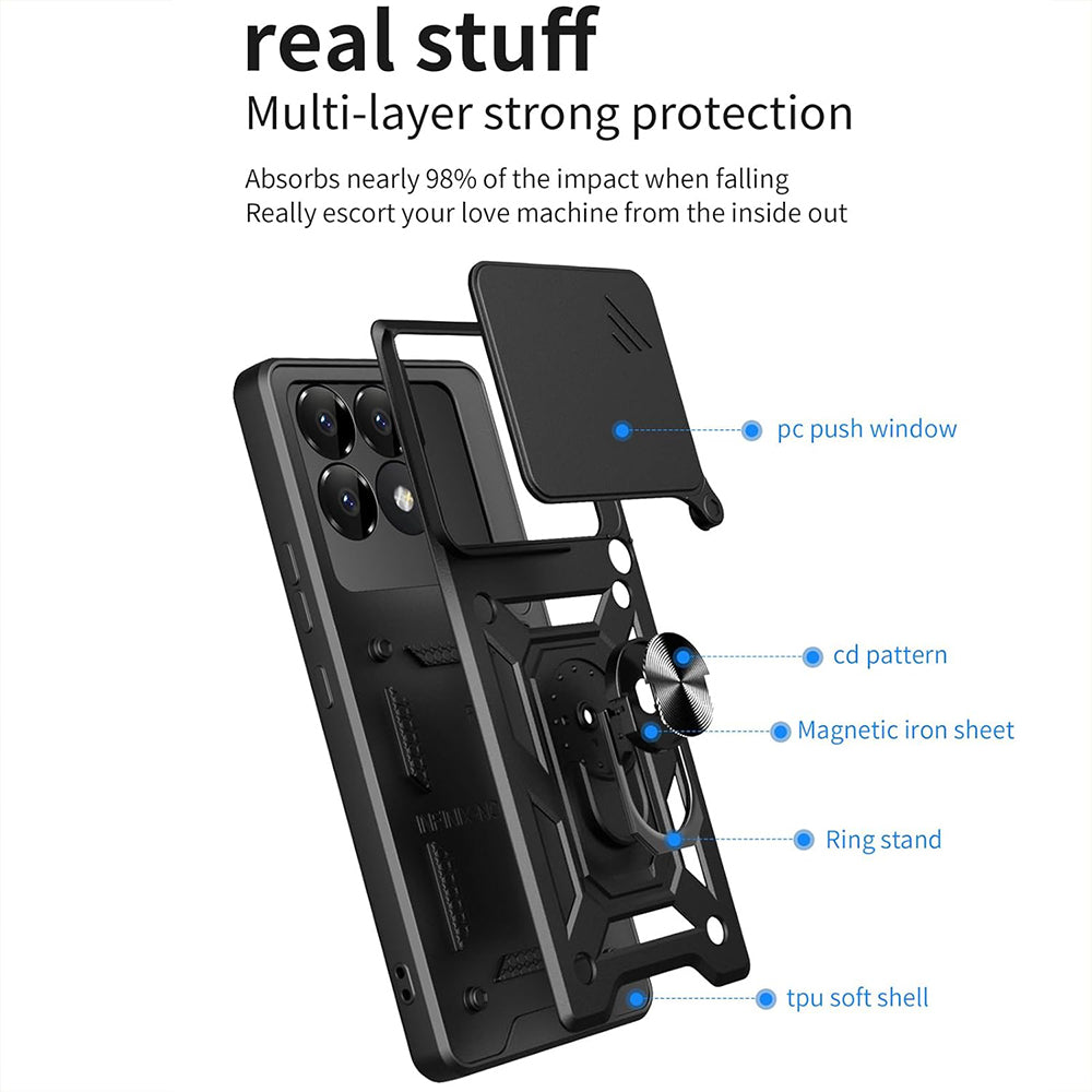 Case for Xiaomi Poco F6 Pro, Techsuit, CamShield, Pink