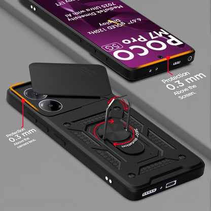 Case for Xiaomi Poco M7 Pro 5G, Techsuit, CamShield, Black