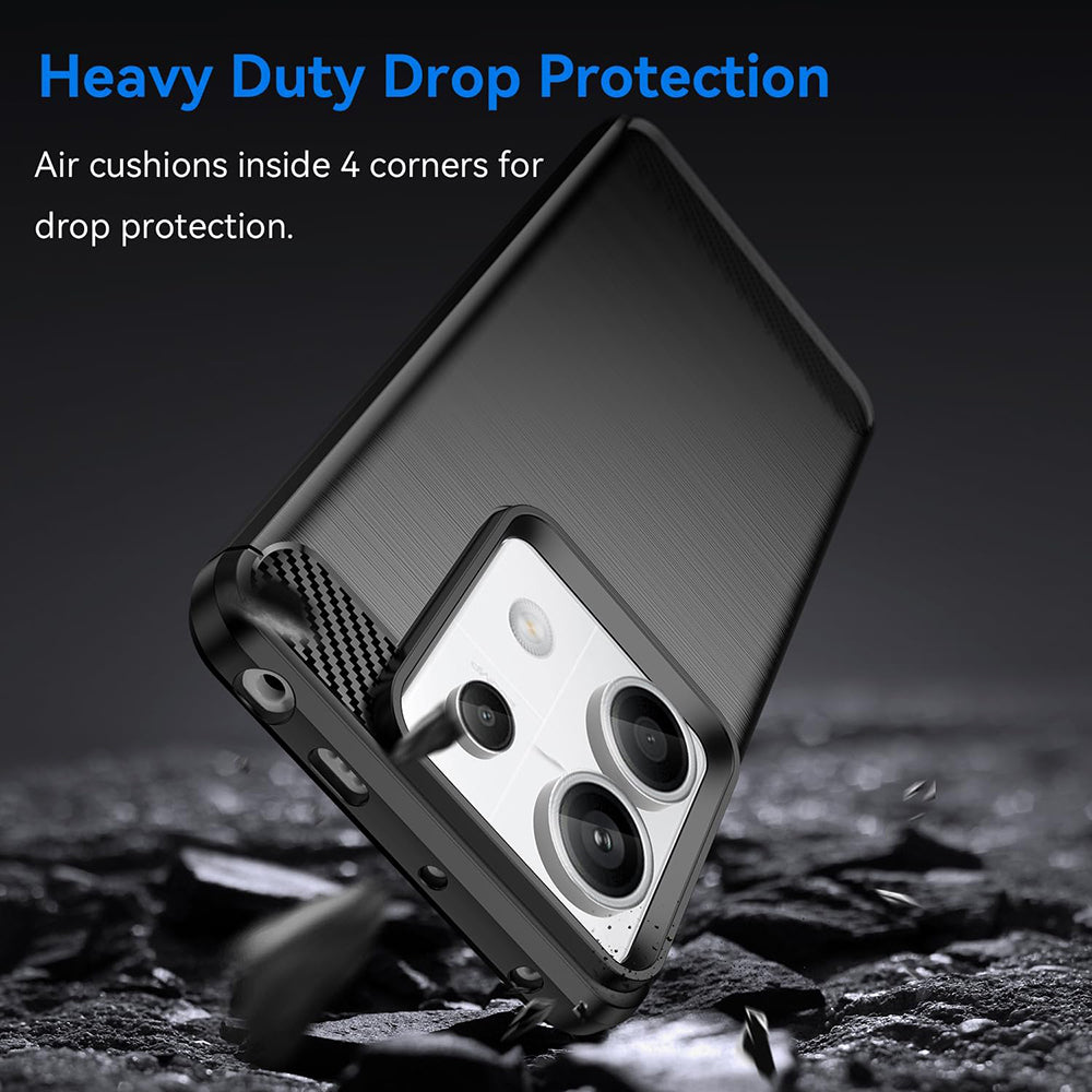 Case for Xiaomi Poco X6 / Note 13 Pro 5G, Techsuit, Carbon, Black