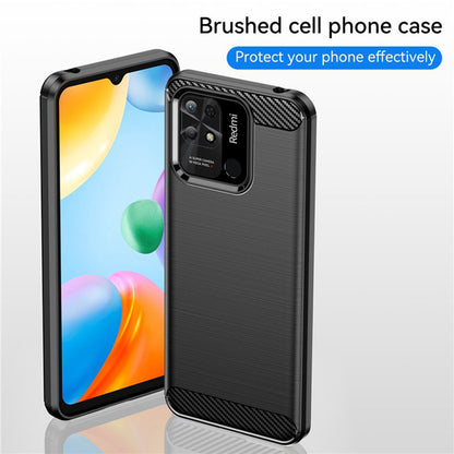 Case for Xiaomi Redmi 10C, Techsuit, Carbon, Black
