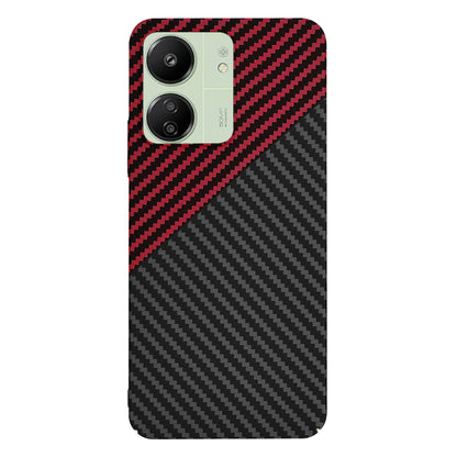 Case for Xiaomi Redmi 13C 5G / 13C / Poco C65, Techsuit, Carbonite FiberShell, Black Red