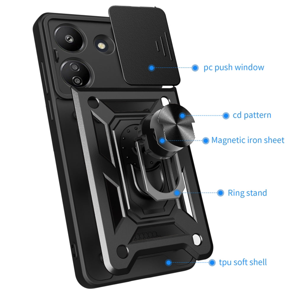 Case for Xiaomi Redmi 13C 5G, Techsuit, CamShield, Green