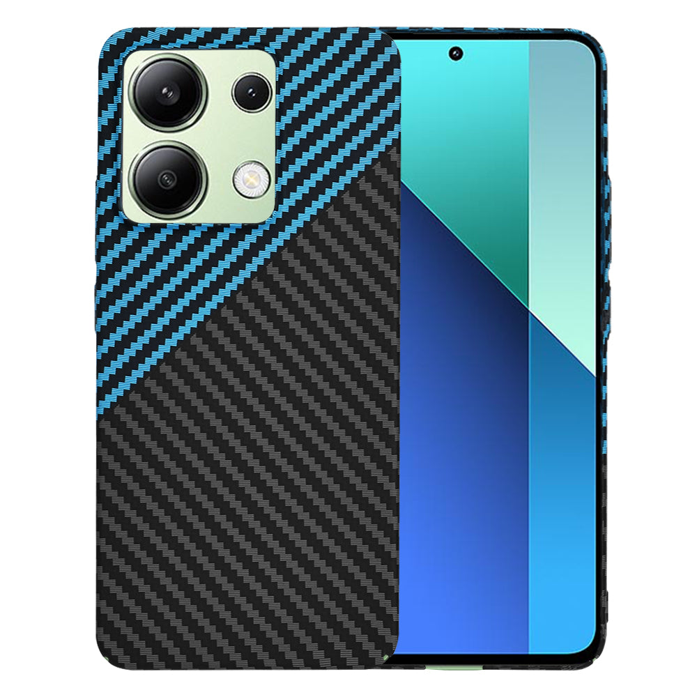 Case for Xiaomi Redmi Note 13 4G, Techsuit, Carbonite FiberShell, Black Blue