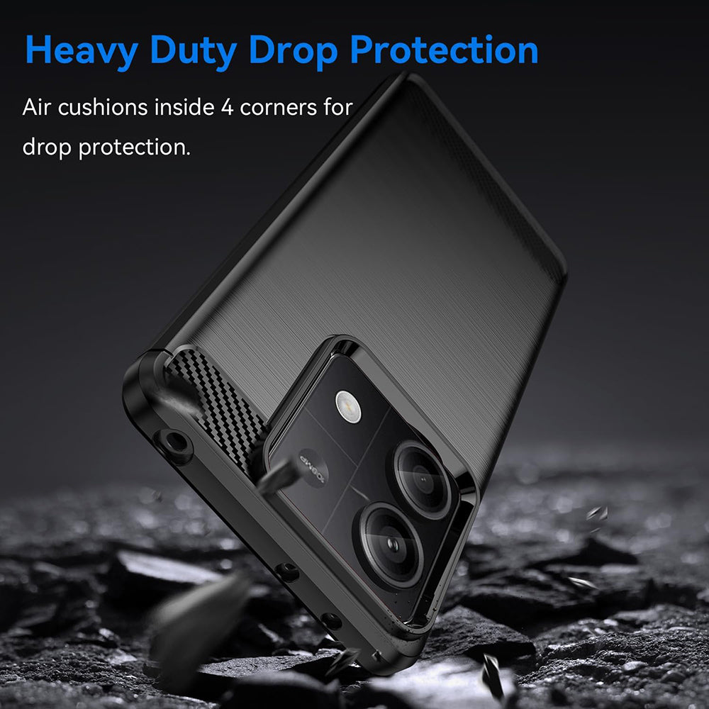 Case for Xiaomi Redmi Note 13 5G, Techsuit, Carbon, Black