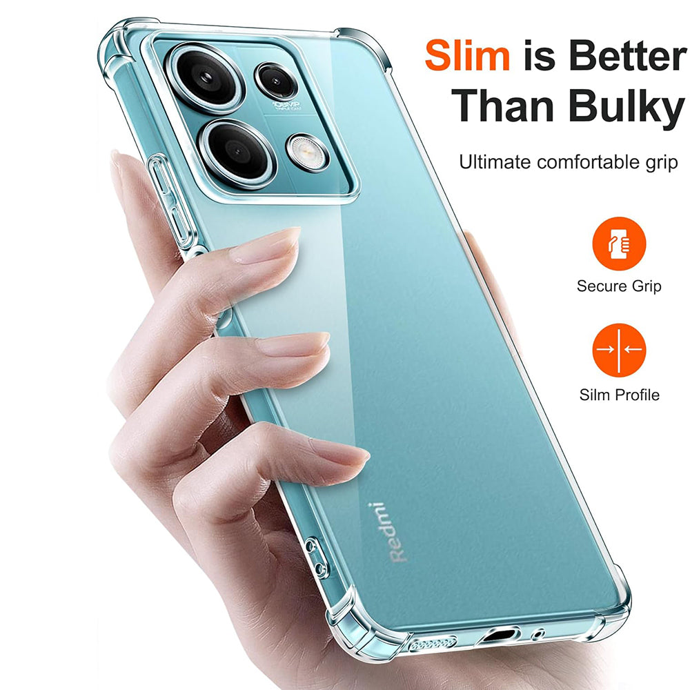 Case for Xiaomi Redmi Note 13 5G, Techsuit, Shockproof Clear, Transparent