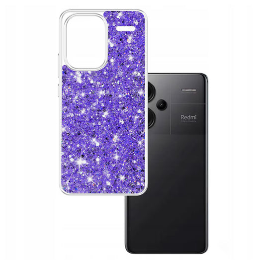 Case for Xiaomi Redmi Note 13 Pro+, Techsuit, Sparkly Glitter, Purple
