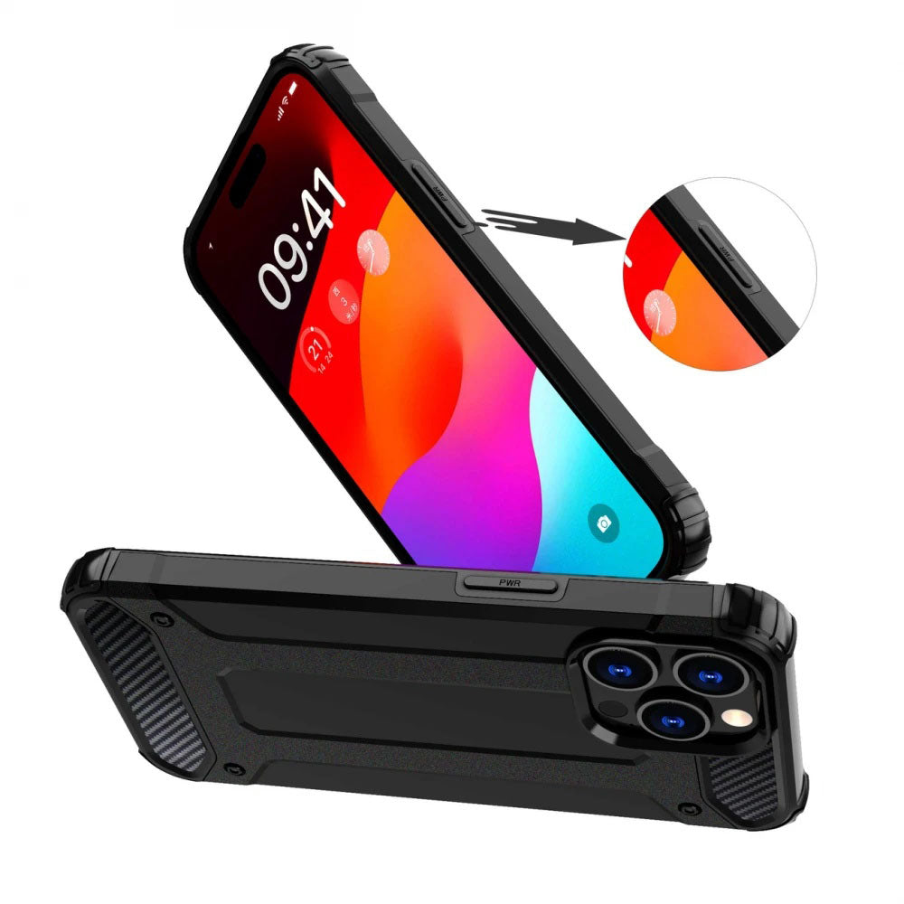 Case for Xiaomi Redmi Note 14 4G (Standard), Techsuit, Hybrid Armor, Black