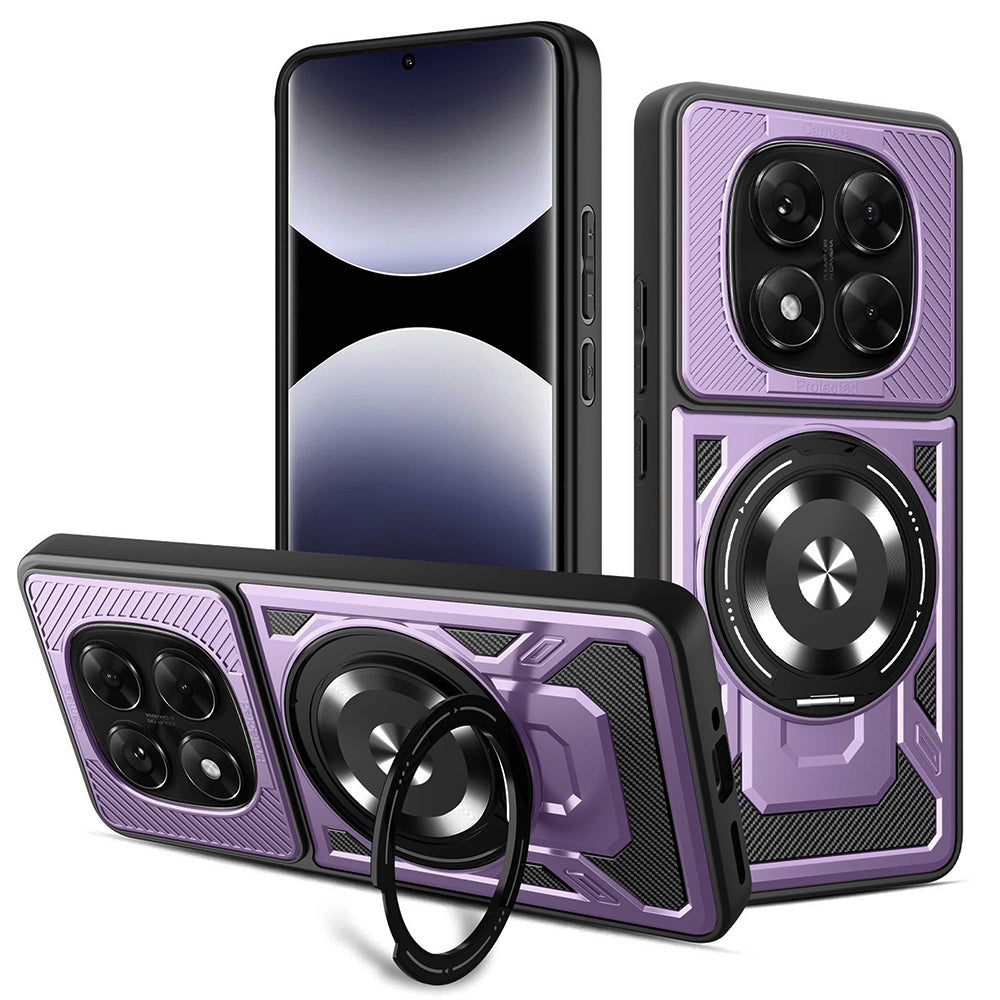 Case for Xiaomi Redmi Note 14 Pro+ 5G / Note 14 Pro 5G / Poco X7, Techsuit, RuggedCam, Purple