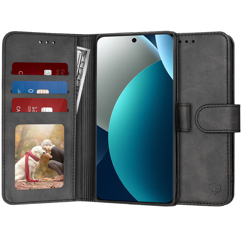 Case for Xiaomi Redmi Note 15 Pro 4G, Techsuit, Diary Book, Black