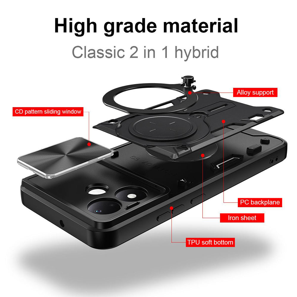 Case for Xiaomi Redmi Note 17 4G / Note 17 5G, Techsuit, CamGuard Pro, Black