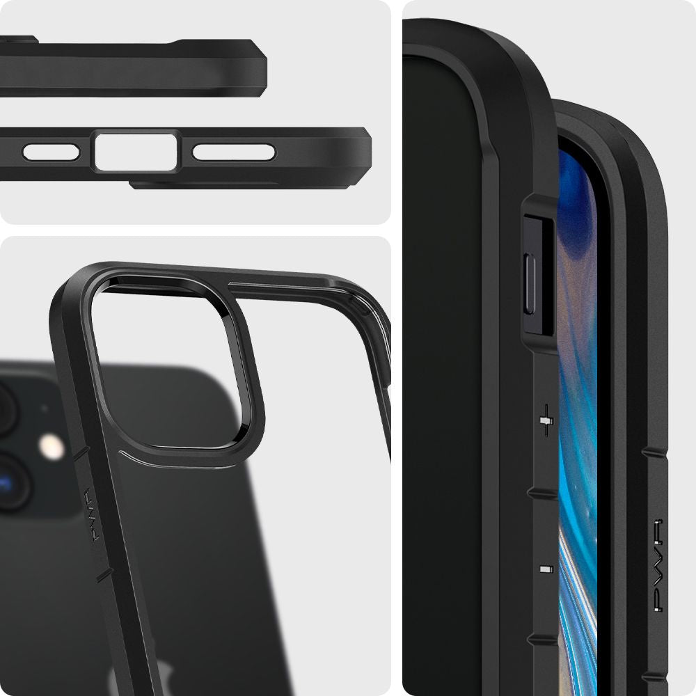 Case for Apple iPhone 12 / 12 Pro, Spigen, Ultra Hybrid, Black ACS01703