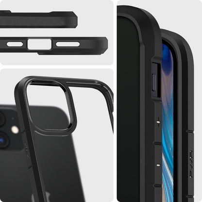 Case for Apple iPhone 12 / 12 Pro, Spigen, Ultra Hybrid, Black ACS01703