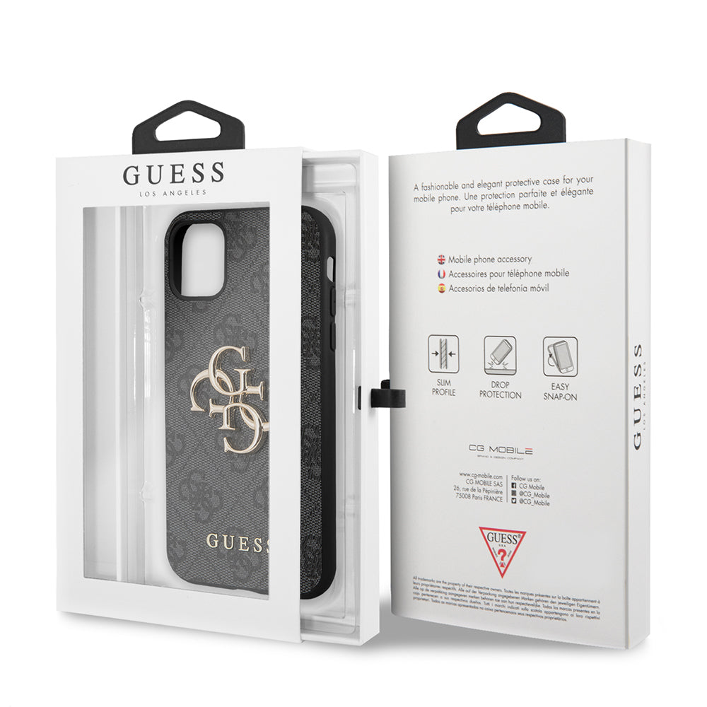 Case for Apple iPhone 11, Guess, 4G Metal Logo, Grey