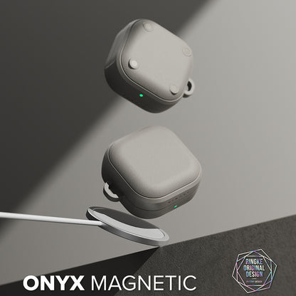 Ringke Onyx Magnetic Case for Samsung Galaxy Buds4 / Buds4 Pro, Gray