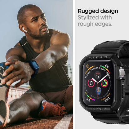Spigen Rugged Armor Pro Case for Apple Watch 44mm Series, Black 062CS25324