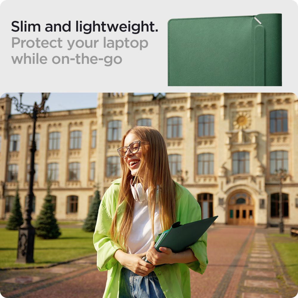 Spigen Valentinus Case for Laptop 15inch - 16inch, Green