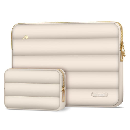 Tech-Protect PUFFY Case for 15inch / 16inch Laptop, Cream