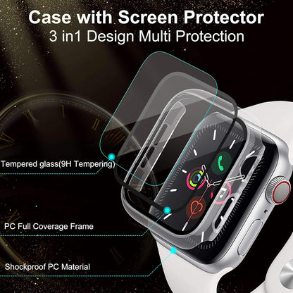 Techsuit Defense360 Pro Case for Apple Watch 38mm Series, Transparent