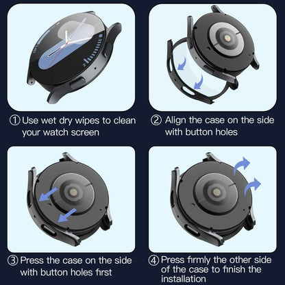 Techsuit Defense360 Pro Case for Samsung Galaxy Watch7 44mm, Black