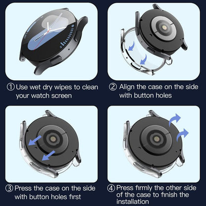 Techsuit Defense360 Pro Case for Samsung Galaxy Watch7 44mm, Transparent