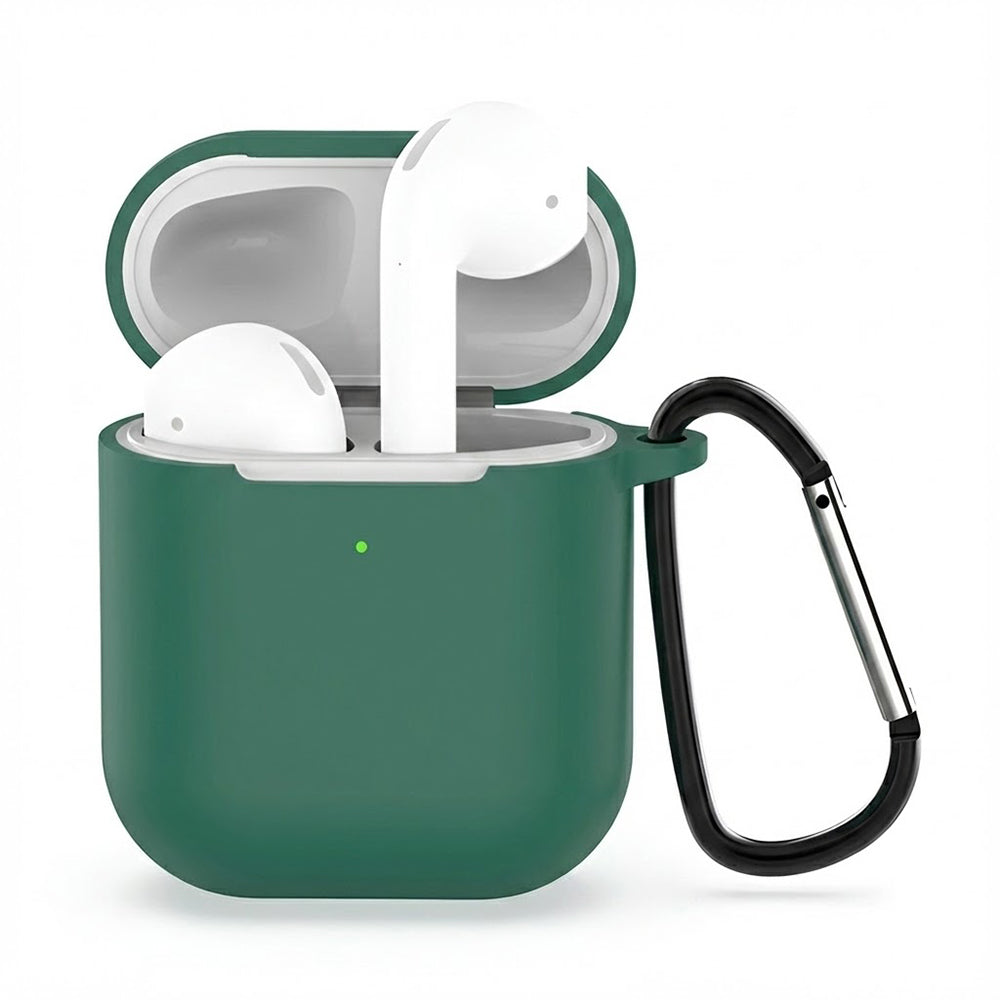 Techsuit Silicone Case for Apple AirPods Gen 1 / Gen 2, Dark Green