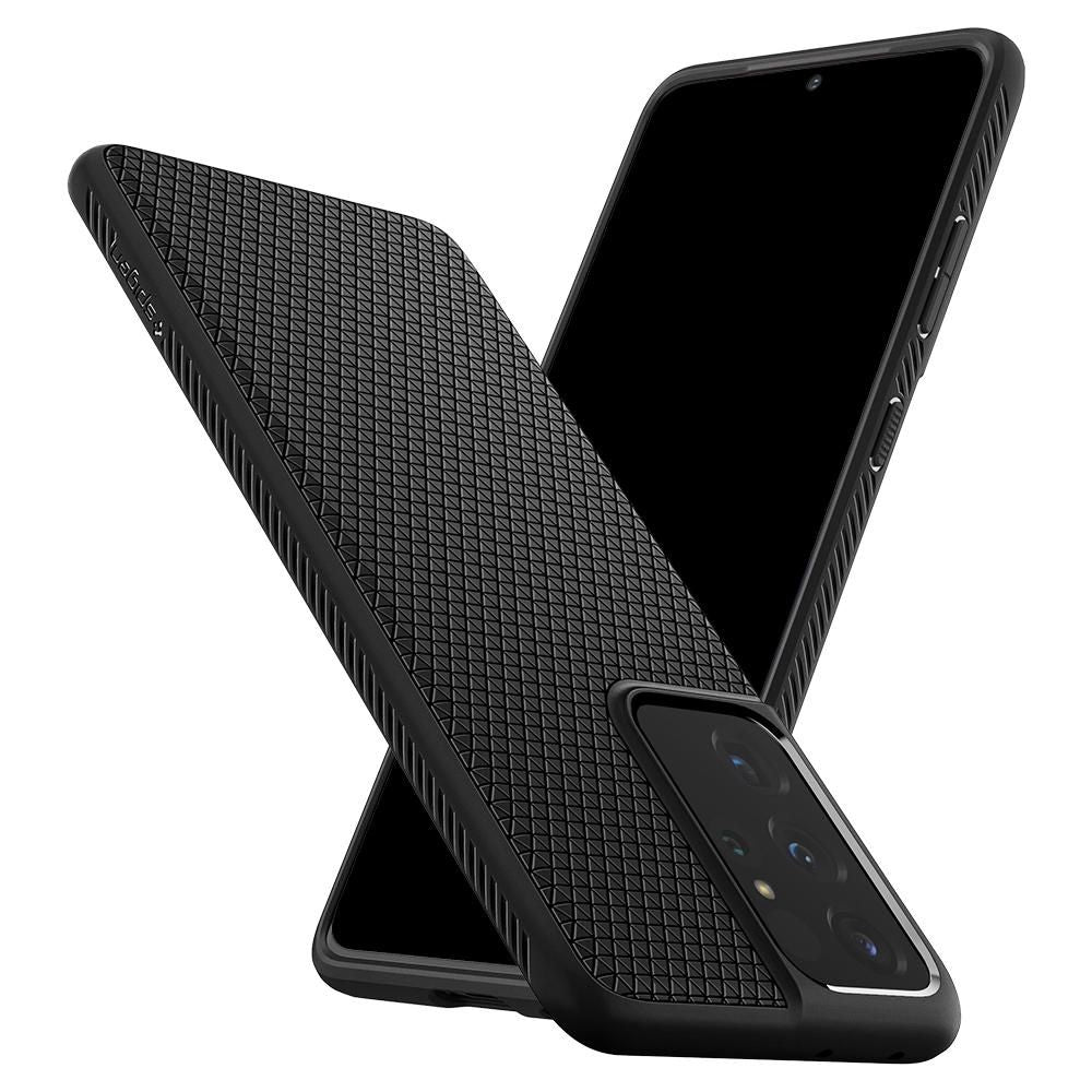 Pouch for Samsung Galaxy S21 Ultra 5G G998, Spigen, Liquid Air, Black SPN1456BLK SPN1456BLK
