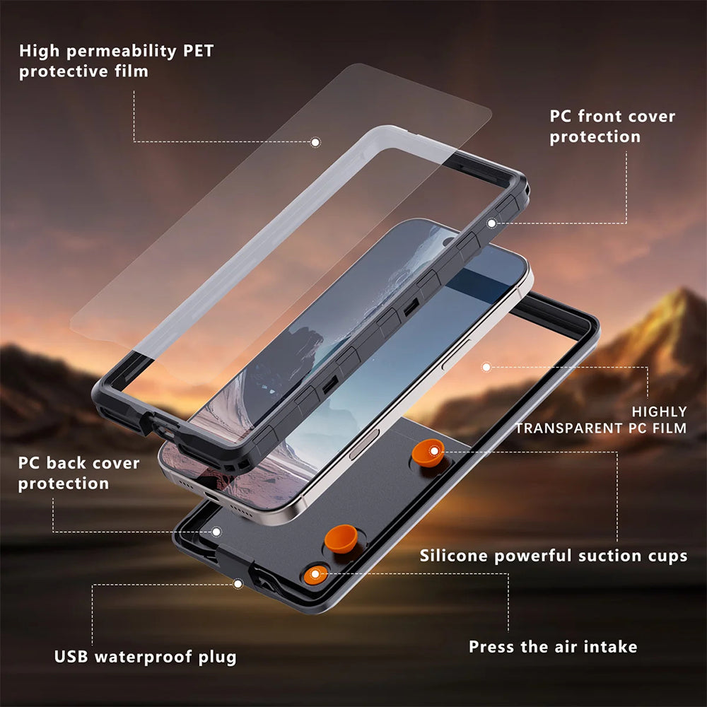 Universal Waterproof Case for Phone max. 6.9inch, ShellBox, AirBox, Black