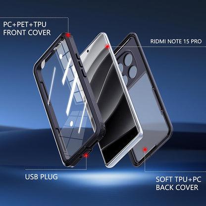 Waterproof Case for Xiaomi Redmi Note 15 Pro 5G, ShellBox, Black