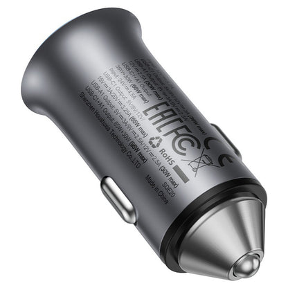 Acefast B16 Car Charger, 95W, 3.25A, 1 x USB-A - 1 x USB-C, Gray