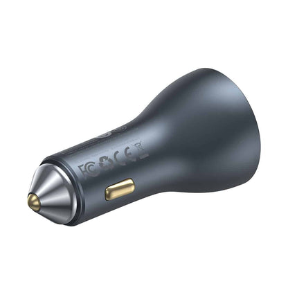 Baseus Golden Contactor Pro Car Charger, 65W, 3A, 1 x USB-A - 2 x USB-C, Gray C00035202841-00