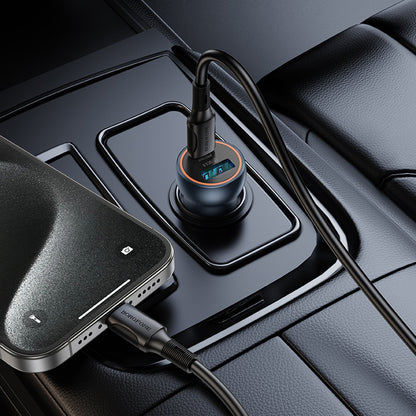 Borofone BZ32A Fresh Car Charger, 30W, 3A, 1 x USB-A - 1 x USB-C, Grey
