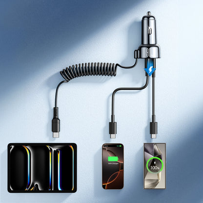 USB-C Joyroom JR-CL07 Car Charger, 72W, 3A, 1 x USB-A - 1 x USB-C, Black