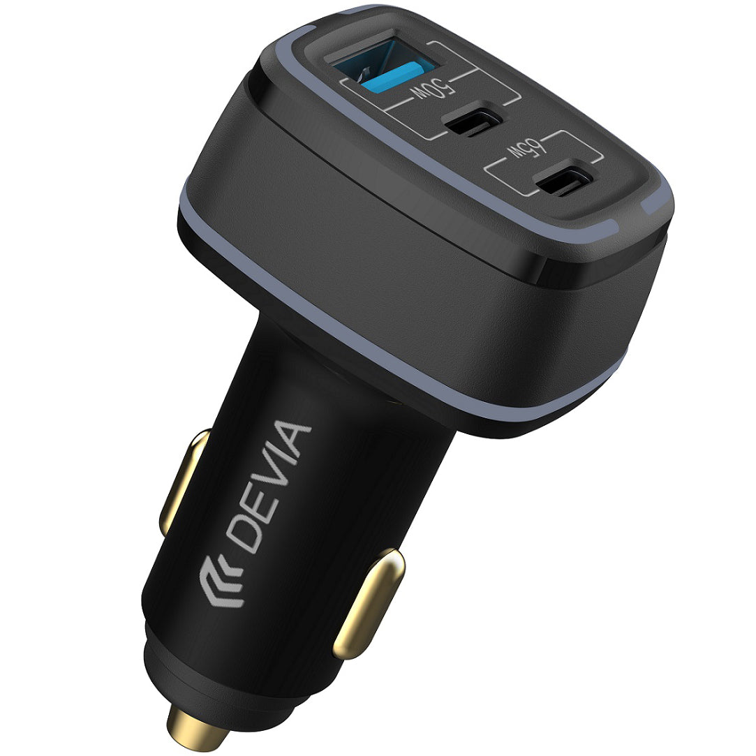 115W Power Delivery Dual USB-C & 30W USB Port Car Adapter