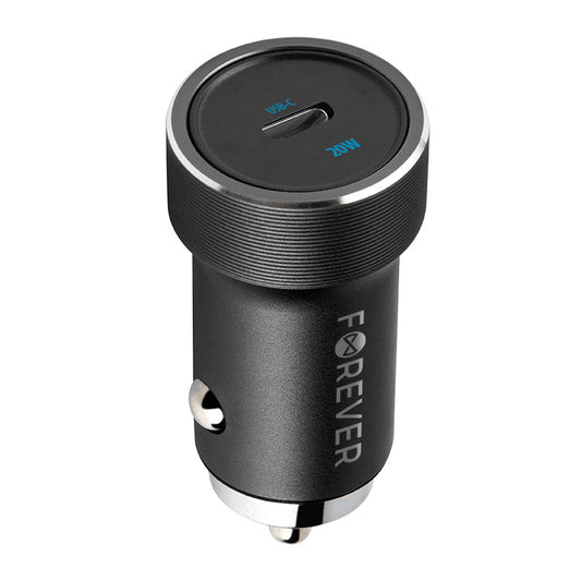 Forever CC-06 Car Charger, 20W, 3A, 1 x USB-C, Black