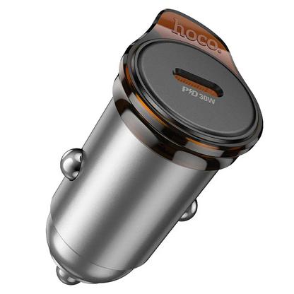 HOCO NZ16 Car Charger, 30W, 3A, 1 x USB-C, Gray
