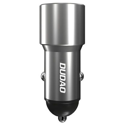 Dudao R4PQ USB Car Charger, 1 X USB - 1 X USB Type-C, 22.5 W, Quick Charge - Power Delivery, Gray