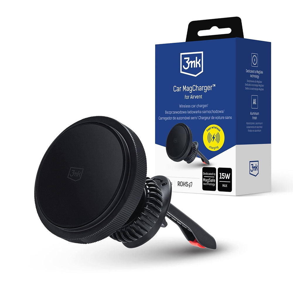 3MK Wireless Car Charger, 15W, 1.67A, Black