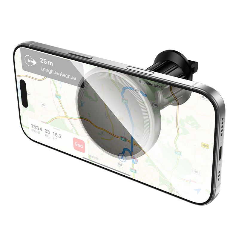 Borofone BH224 Flash Wireless Car Charger, 15W, 1.67A, Black