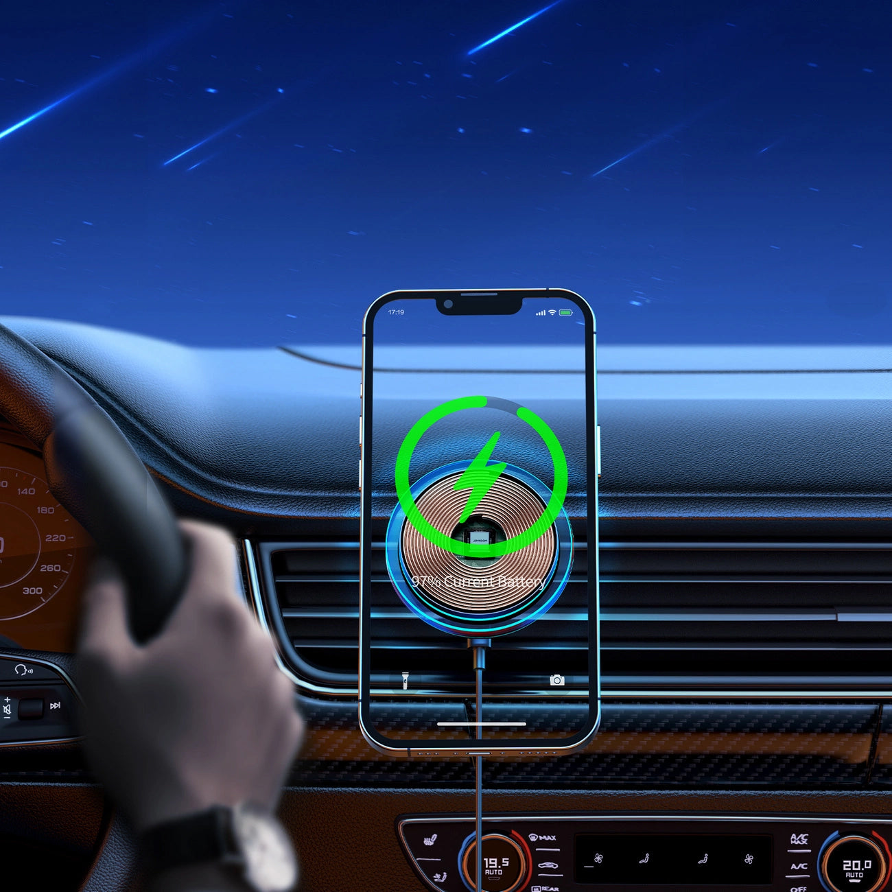 Joyroom JR-ZS291 Wireless Car Charger, 15W, 1.67A, Silver