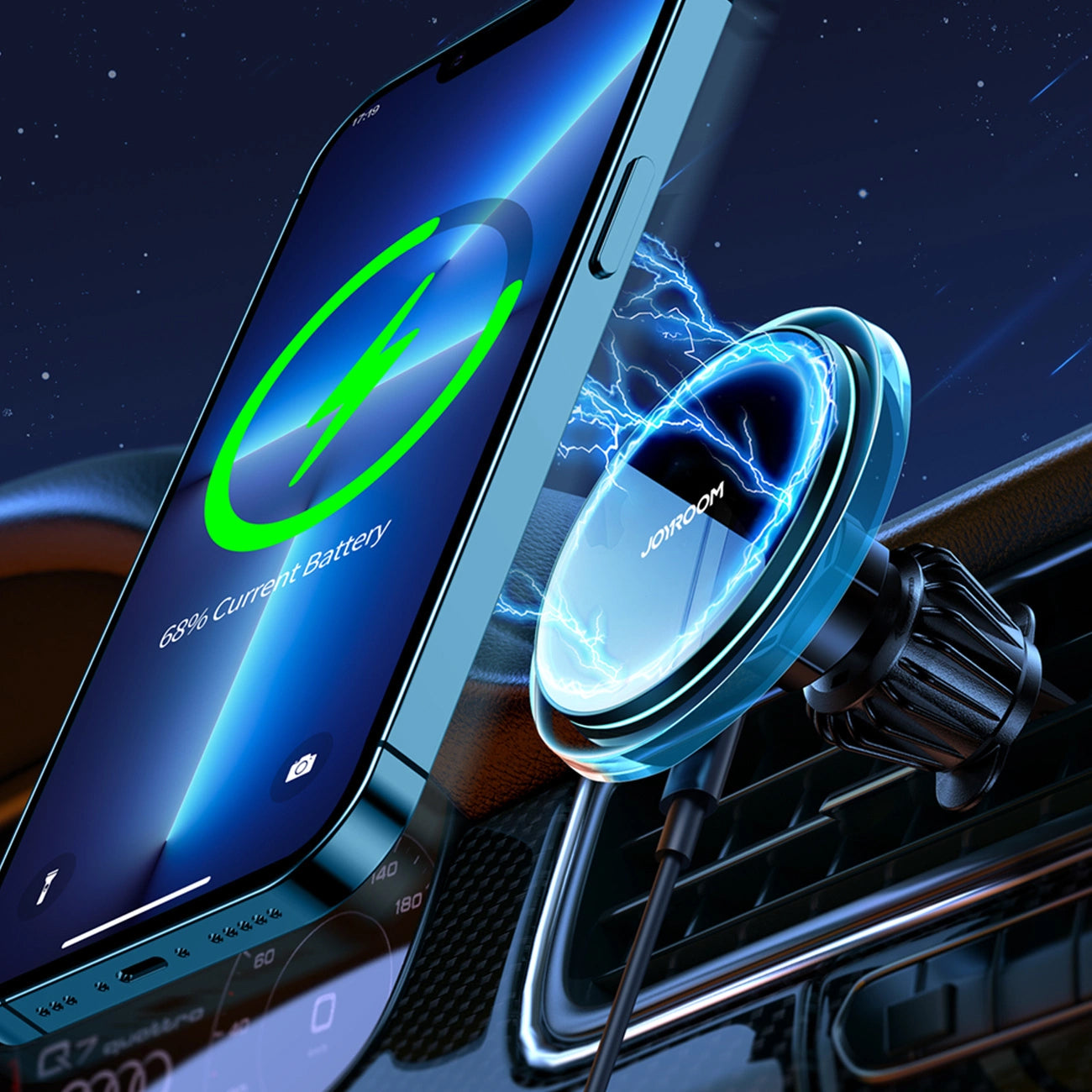 Joyroom JR-ZS291 Wireless Car Charger, 15W, 1.67A, Silver