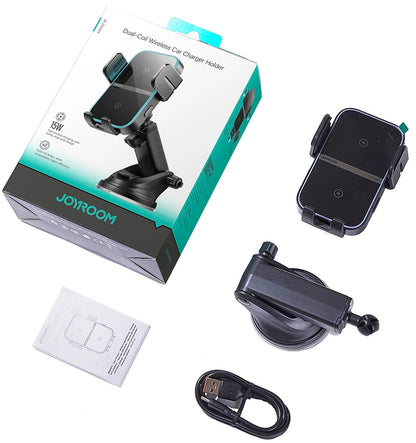 Joyroom JR-ZS246s Wireless Car Charger, 15W, 1.67A, Black