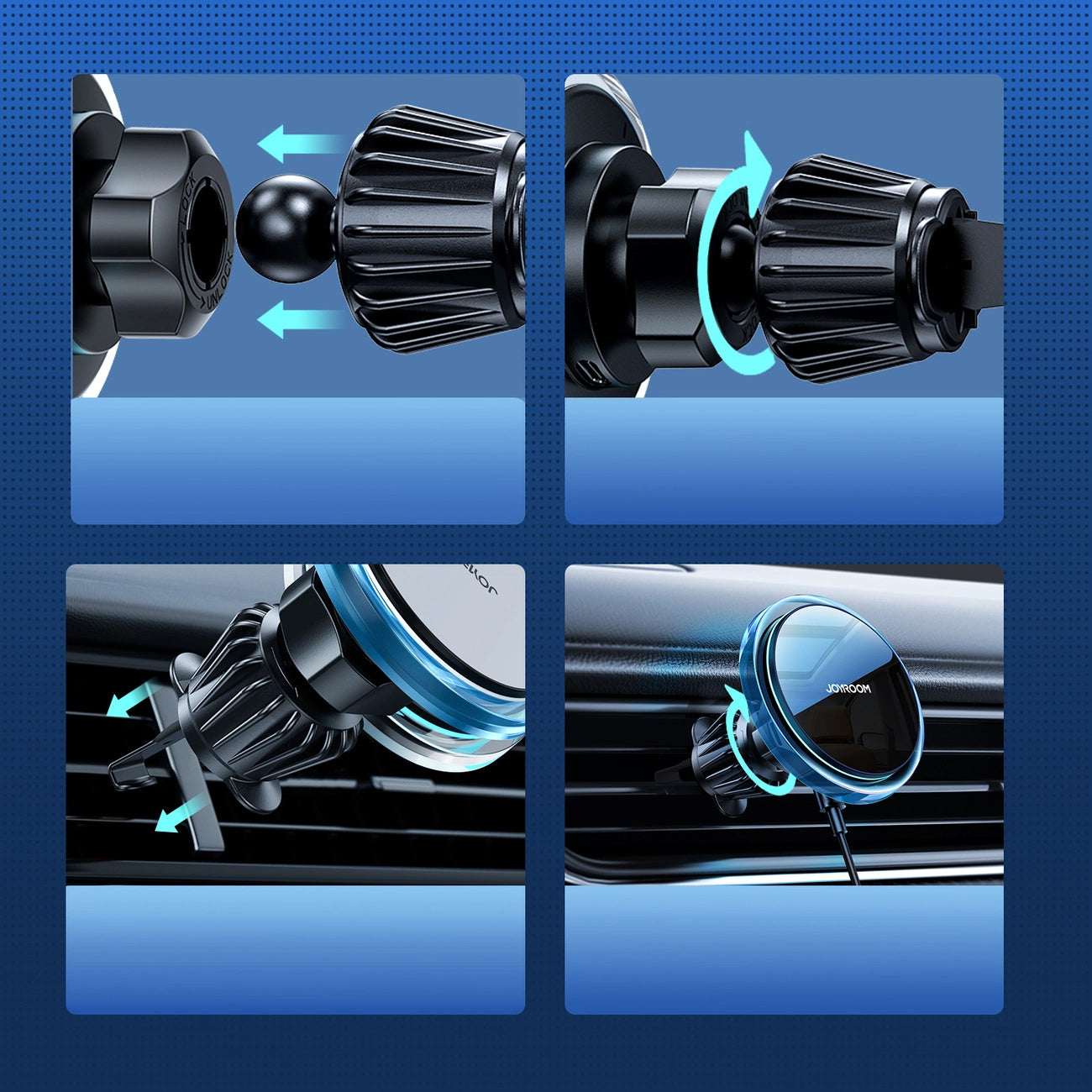 Joyroom JR-ZS291 Wireless Car Charger, 15W, 1.67A, Silver